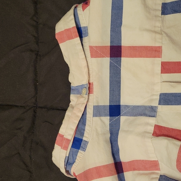 Tommy Hilfiger dress shirt Large white w/ red/blue cross hatched stripes.likenew - Picture 7 of 9